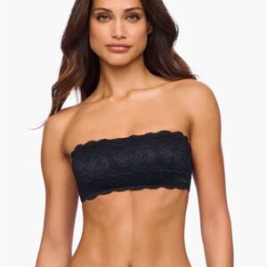 Cosabella Never Say Never Flirty Black Lace Bandeau Bra  - M